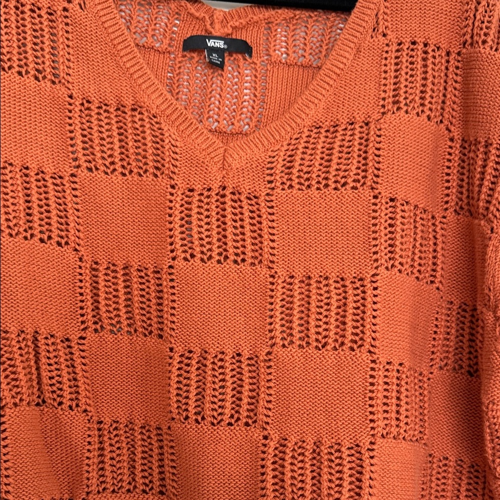 Vans Orange V-Neck Sweater - Picture 4 of 6